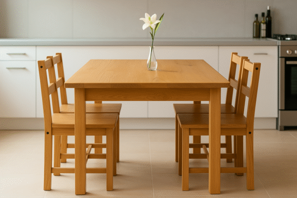 Home wooden table and chairs